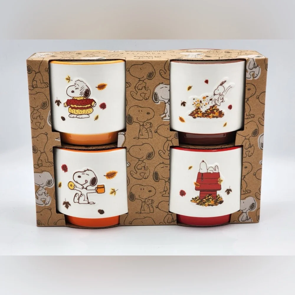 Rae Dunn Peanuts Fall ramekin set of 4 -Brand new!  8oz each - charcuterie cute!